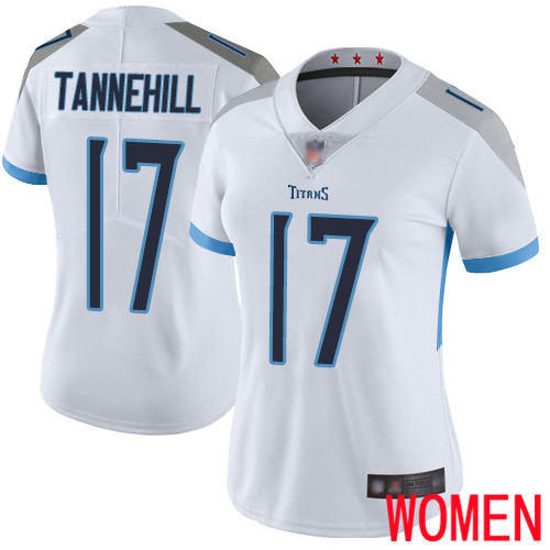 Tennessee Titans Limited White Women Ryan Tannehill Road Jersey NFL Football #17 Vapor Untouchable->women nfl jersey->Women Jersey